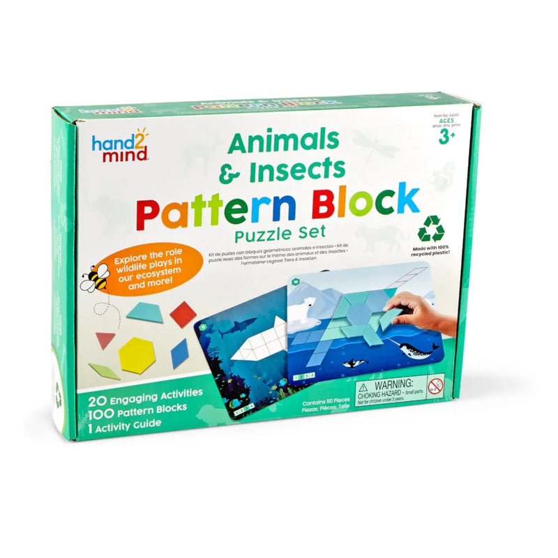 Pattern Blocks - Dieren  & Insecten puzzel set