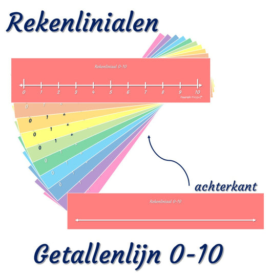 Rekenliniaal - getallenlijn 0-10 (10 st.)