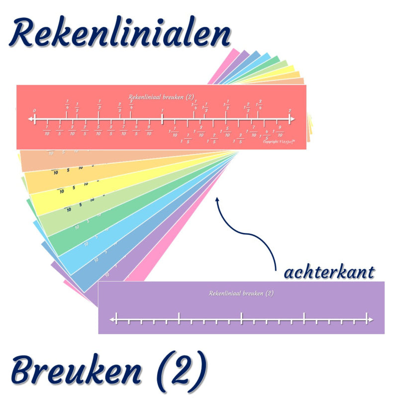 Rekenliniaal - breuken (2) (10 st.)