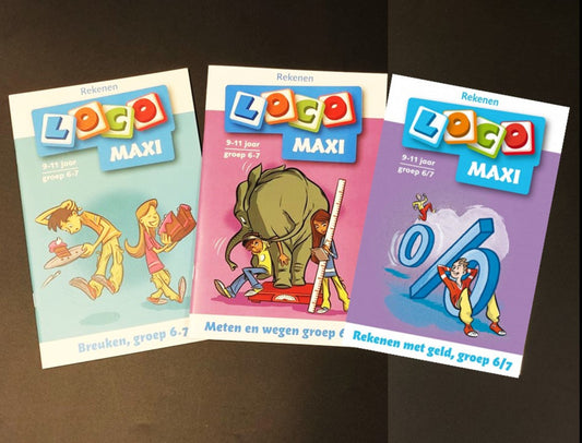 Voordeelset Loco Maxi: Rekenen met geld groep 6/7 + Breuken groep 6/7 + Meten en wegen groep 6/7