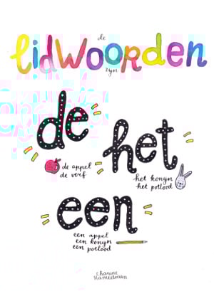 A2 poster - Taal - de Lidwoorden
