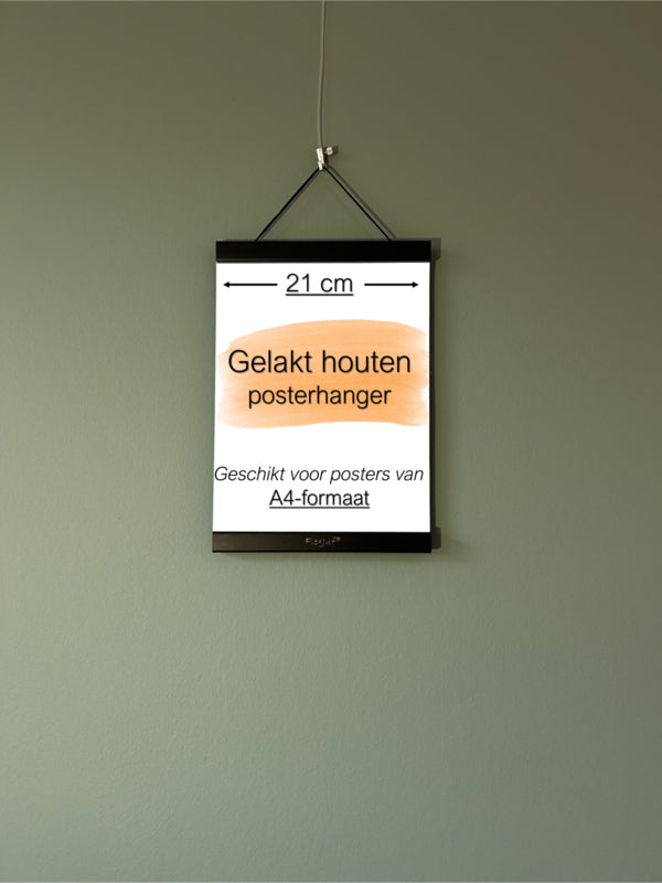 Posterhanger A4-formaat (21 cm) Zwart gelakt