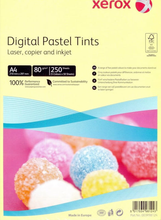 Xerox A4 Pastel Tints Paper - 80 grams, 250vel