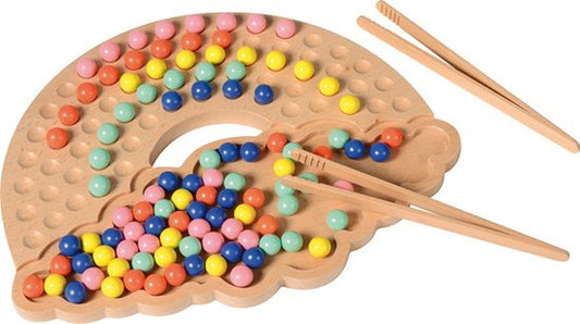 Regenboog knikker spel (hout)