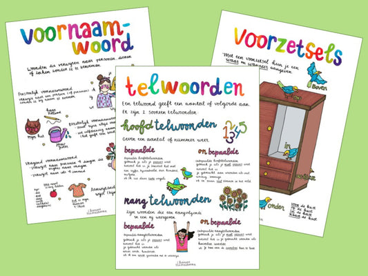 A2 poster - Voordeelset Taal (deel 2) (3 posters)