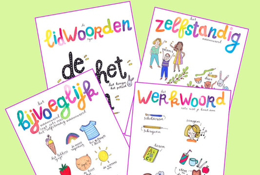 A4 poster - Voordeelset Taal (deel 1) (4 posters)