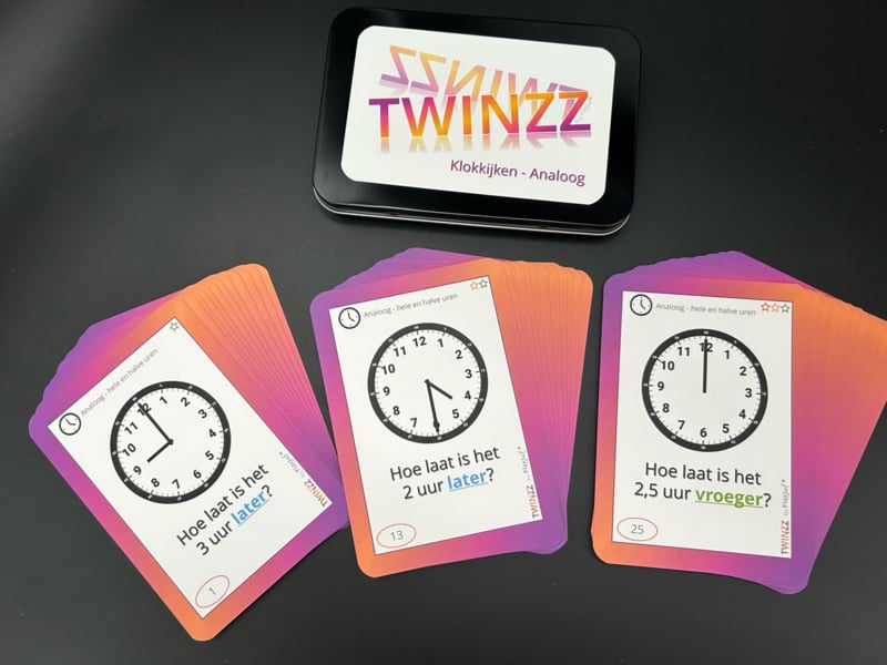 Twinzz Klokkijken analoog - hele en halve uren