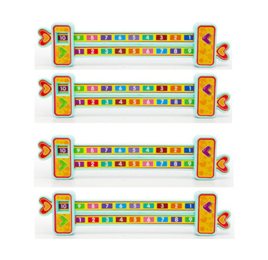 Schuifmaat rekenen - splitsingen van 10 (Set van 4 stuks)