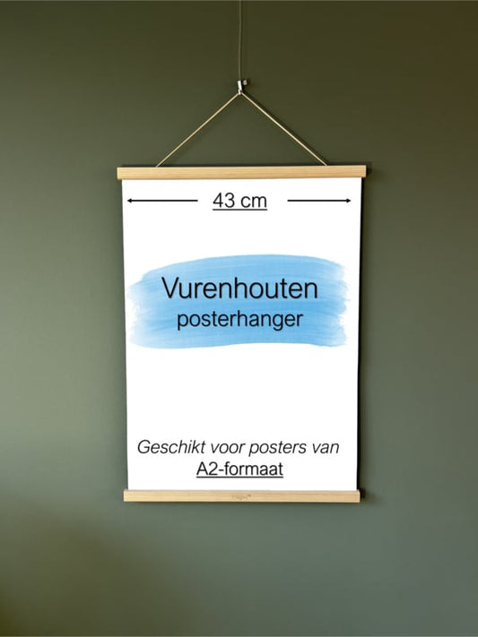 Posterhanger A2 formaat (43 cm) Vuren hout